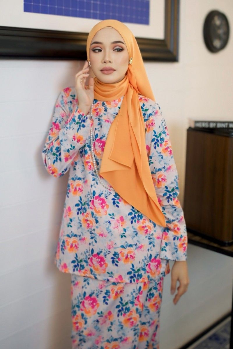 Nancy Kurung in Ginger Orange