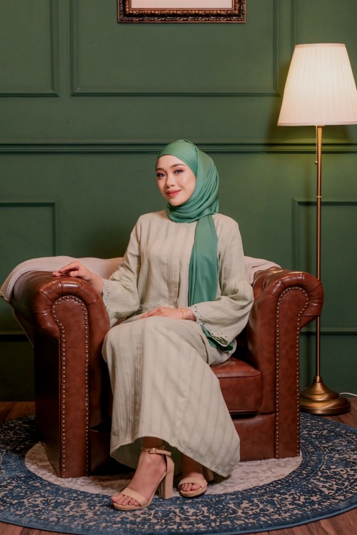 Clowy Kurung in Mint Green
