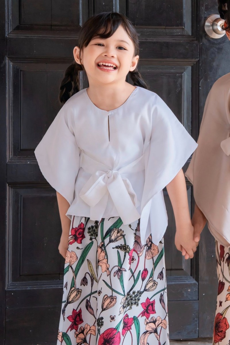Elara Kaftan Kids in Off White