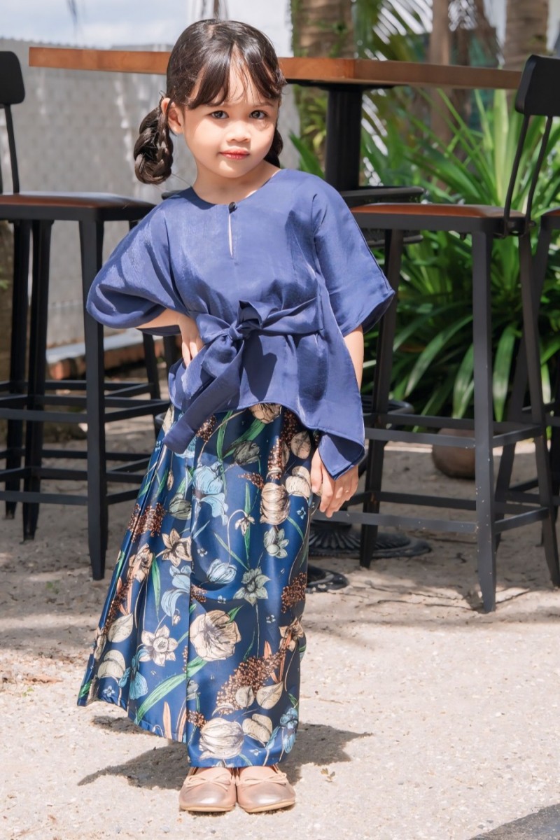 Elara Kaftan Kids in Dark Blue