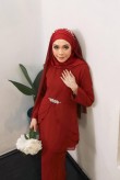 Zelda Kurung in Rich Maroon